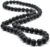 KIKILA 8MM Natural Tiger Eye Lava Stone Beaded Choker Necklace Genuine Gemstone Anxiety Stretch Necklace For Men