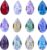 H&D HYALINE & DORA 38mm Multi-Color Feng Shui Faceted Decorating Crystal Grid Prism,Pack of 12