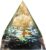 Tree of Life Orgonite Pyramid Kit White Quartz with Obsidian Stone Positive Reiki Energy Generator Crystal Healing Orgone Collection Wealth Lucky Meditation Tool