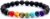 Men Women 8mm Lava Rock 7 Chakra Beads Chakra Bracelet Braided Rope Natural Stone Yoga Bracelet Bangle