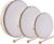 Foraineam 12 Inch & 10 Inch & 8 Inch Hand Drum Percussion Wood Frame Drums with Drum Stick