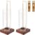 Incense Holder,Wooden Incense Holder for Sticks with 20 Incense Sticks, Anti-ash Incense Burner with Glass Ash Catcher, Wood Incense Holder 20 Stick (2 Pack Wooden Round)