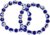 2 Pcs Evil Eye Bead Bracelet, Fashionable Glass Crystal Bead Elastic Bracelet