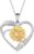 Lab Grown Diamond Sunflower Necklace for Women, 925 Sterling Silver Diamonds Birth Flower Necklaces You Are My Sunshine Jewelry Gift for Her