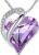 Leafael Gift Necklaces for Women, Infinity Love Birthstone Heart Crystal Pendant, Birthday Anniversary Jewelry for Wife, Mom, and Her, Silver Plated, 18″ + 2″ Adjustable Chain