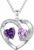 CRMAD Birthstone Necklace for Women Heart Pendant Jewelry Anniversary Birthday Gifts for Women Wife Mom Lady Daughter