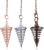 3 Pieces Copper Metal Dowsing Pendulum Divination Dower Reiki Healing Pendulum Chain,Silver Spiral Coil Point Meditation Yoga Balancing Pendant