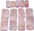 mookaitedecor Rune Stones Set with Engraved Elder Futhark Alphabet Crystal Meditation Divination, Rose Quartz