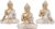 Buddha Statue for Home Decor Gold 4.3” Set of 3-Small Buddha Statues for Zen Decor-Table Desk Spiritual Decor-Buddha Decor for Living Room-Indoor Buddha Gift for Relaxation, Meditation or Shrine