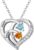 Personalized Name Mothers Necklace with 2-6 Birthstones 925 Sterling Silver Necklace for Women Mothers Day Christmas Gift for Mom Wife Grandma