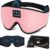 LC-dolida Sleep Headphones, Sleep Mask Bluetooth Wireless Music Eye Mask, Sleeping Headphones for Side Sleepers Sleep Mask with Bluetooth Headphones Ultra-Thin Stereo Speakers Perfect for Sleeping