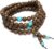 Top Plaza Unisex 108 Natural Wood 6mm 8mm Beads Bracelet Buddhist Rosary Mala Necklace(8mm Sandalwood Duobao)