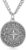 HZMAN Stainless Steel Zodiac Compass Pendant Necklace for Men Women – Vintage Engraved 12 Constellation Amulet Charm with Link Chain, Fashion Astrology Jewelry Gift