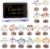 7 Chakra Healing Crystal Tree of Life, Set of 16 Handcrafted Crystals and Healing Stones Trees Collection, Home and Office Feng Shui Decor, Real Natural Crystal Tree Set with Info Guide