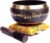 Tibetan Singing Bowl Set Bronze – Master Healing Grade – With Tibetan Thangka Art – Pure Tone By HIMALAYAN BAZAAR (Black & Yellow)