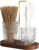 2 in 1 Incense Holder for Sticks, Vintage Glass Upside Down Incense Burner with Removable Ash Catcher & Solid Wood Base, Anti-Ash Flying Catcher for Meditation, Yoga, Spa & Home Decor- Brown