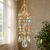 HDCRYSTALGIFTS Crystal Suncatchers for Window Hanging Glass Wind Chime Style Garden Sun Catchers with Crystals Prisms Rainbow Maker Indoor Outdoor Decor Handmade Gold Plated