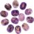 mookaitedecor Amethyst Witches Runes Set of 13, Healing Crystal Stone with Engraved Gypsy Symbol for Meditation Divination