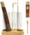 Incense Holder, 2 in 1 Wooden Incense Holder for Sticks with 20 Incense Sticks, Anti-ash Incense Burner with Glass Ash Catcher, Wood Incense Holder 20 Stick (2 in 1 Square)