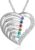 925 Sterling Silver Mother’s Day Jewelry Gifts for Mom Mama Grandma — Custom Necklace with Up to 6 Birthstones & Engraved Names, Personalized Family Pendant Birthday Gifts