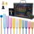 10 PCS Unweighted Tuning Fork for Healing Set, Multi-Color Chakra Tuning Forks, Aluminum Alloy Solfeggio Tuning Forks with Activator & feet (174-963Hz) for Sound Healing