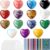 15Pcs Heart Crystals and Healing Stones Bulk, 0.8″ Natural Polished Heart Shaped Rocks Gemstones with Meaning Cards for Meditation Balancing Chakra Reiki Spiritual Valentines Mother’s Day Gifts