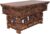 DharmaObjects Solid Indian Elm Wood Hand Carved Floor Shrine Altar Meditation Table (Large, Dark)