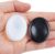 Healing Crystal Thumb Worry Stone Set of 2, Palm Pocket Stones for Meditation, Stress Relief Gemstone Gift for Women,Black Obsidian and Opalite(Synthetic)