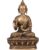 Blessing Buddha Idol (7 Inch Tall), Hand Crafted Lifestory Buddha Statue, Fine Carving, Antique Brass Sculpture, Vintage Decorative, Valuable Collection, Rustic Finish