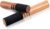 Nuanchu 2 Pieces Tibetan Singing Bowl Mallet Suede Wooden Striker Leather Wrapped Meditation Mallet Sound Bowl Stick Buddha Musical Instruments for Buddhist Meditation Yoga Chime (Black and Brown)