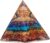 7 Chakra Orgonite Pyramid for Energy Generator Crystal Pyramid for Balancing Energy, Spiritual Alignment | Handmade Orgonite pyramids with Copper Coil and Crystal Quartz for Chakra Protection)