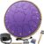 BETESINE 13-Inch 15-Note Steel Tongue Drum, C Major, Violet | Beginner set with mallets, music book, note labels and carrying bag for practice, meditation, yoga and gifting