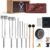 Tuning Forks for Healing Set – 128Hz 136.1Hz 256Hz 384Hz 432Hz, Weighted & Unweighted Tuning Forks with Vegan Leather Pouch & Activator, 128 Hz Tuning Fork for Chakra, Yoga, Meditation & Gift