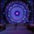 Amonercvita Blacklight Tapestry Trippy Mandala Tapestries UV Reactive Galaxy Stars Tapestry Psychedelic Neon Tapestries Wall Hanging Hippie Black Light Poster for Bedroom
