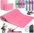 DICYWUDI Yoga Mat Thick, 6 Fabric Resistance Bands, 2 Pack Yoga Blocks, Home Workout Equipment Essentials Starter Kit for Beginners Full Body Toning