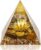 Hopeseed Orgone Pyramid Flower of Life Orgonite Money Healing Crystals Pyramid for Positive Energy with Tiger’s Eye Stones and Luck White Crystal that Promotes Wealth, Prosperity and attracts Success