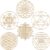 Taiyin 6 Pcs 12 Inch Wooden Sacred Geometry Wall Art Set, Zen Geometric Wall Decor for Home Meditation Room, Inspired Hanging Art with Metatron Cube, Flower of Life, Sri Yantra(Burlywood)