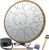 BETESINE 13-Inch 15-Note Steel Tongue Drum, C Major, Angel White | Beginner set with mallets, music book, note labels and carrying bag for practice, meditation, yoga and gifting