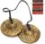 Meditation Chime Bells, 6.3 cm Dragon Embossed Tibetan Tingsha Cymbals with Drawstring Cloth Bag, Meditation Brass Bells for Percussion Instrument, Sound Healing, Yoga