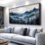 FUHAIHUA Black Framed Canvas Wall Art For Living Room Wall Decor For Bedroom Office Wall Decoration Mountain Painting Abstract Pictures Artwork Room Aesthetic Home Decor 20×40 In