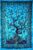 The Boho Street Turquoise Tree of Life Twin Size Indian Bohemian Wall Art – Mandala, Hippie Tapestries Psychedelic Boho Tapestry, Wall Hanging for Bedroom (52×82 Inches)