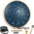 HOPWELL Steel Tongue Drum – 13 Inches 15 Notes Tongue Drum – Hand Pan Drum with Music Book, Handpan Drums Mallets and Carry Bag, D Major (Navy Blue)