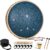 HOPWELL Steel Tongue Drum – 15 Note 12 Inch Tongue Drums – Percussion Instruments – Hand Pan Drum with Music Book, Drum Mallets and Carry Bag, D Major, Navy Blue