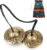 Boao Tibetan Bells Tingsha Cymbals Meditation Chime Bells with Tibetan Drawstring Cloth Bag, 6.3 cm Yoga Finger Meditation Chime for Percussion Instrument(2 Dragons with Bell Embossed)