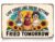 Live Today Like You’re Getting Fried Tomorrow Funny Chicken Metal Tin Sign, 8×12 Inch Retro Farmhouse Decor, Humorous Wall Art for Chicken coop farm, Home, Bar, Garage, Cafe