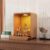 Modern Minimalist Buddhist Shrine Altar Table for Home, Wood Buddha Cabinet with Drawer & LED Light for Guanyin, God of Wealth(Light Walnut,Medium)
