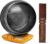 Tibetan Singing Bowl Set – Easy To Play Authentic Handcrafted For Meditation Sound Chakra Yoga Healing 4 Inches By Himalayan Bazaar (Black & Orange)
