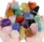 QINJIEJIE Assorted Raw Crystals 10 Colors Healing Crystal Rocks Stones 1″ Bulk Large Gemstones for Tumbling, Cabbing, Fountain Rocks, Decoration, Polishing, Handmade, Wicca Reiki Rough Quartz