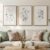 Framed Neutral Floral Botanical Wall Art Set of 3, Modern Farmhouse Flower Canvas Prints Paintings, Rustic Minimalist Wildflower Plant Pictures for Living Room Bedroom Hallway Wall Decor, 16×24 Inch