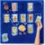 Witchy Cauldron Tarot Reading Cloth for Beginners – 27″x27″ Velvet Altar Cloth with Celtic Cross Card Placement Guide, Reversible Satin Back, Works with Oracle Cards, Blue